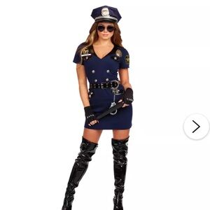 Police Officer Costume with Hat and Accessories